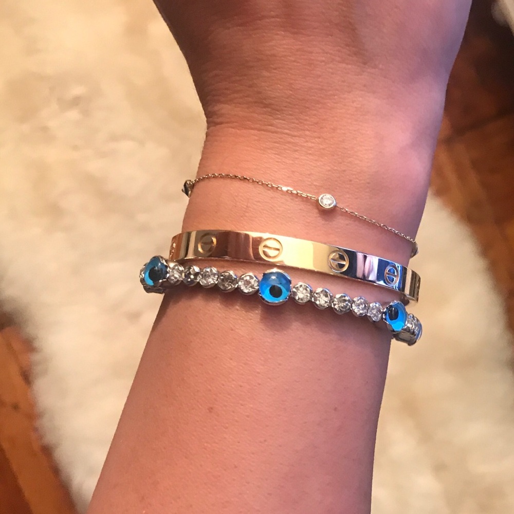 Evileye bracelet evil eye and rhinestone